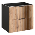 COMAD XILO BLACK WOTAN 82-60-D-2S - Vannas istabas skapītis zem izlietnes XILO 57x60,2 cm melns/ozola wotan