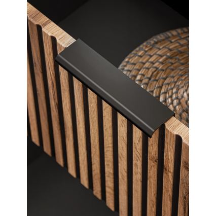 COMAD XILO BLACK WOTAN 82-80-D-2S - Vannas istabas skapītis zem izlietnes XILO 57x80,2 cm melns/ozols wotan