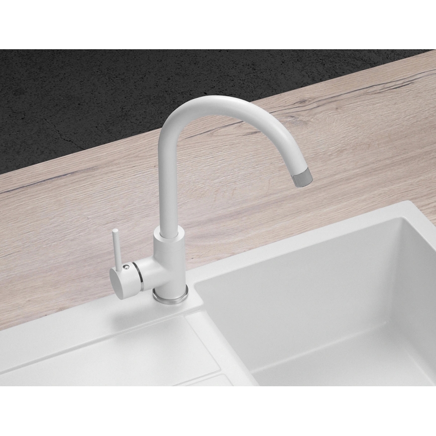 Concept BDG3334WH - Virtuves izlietnes jaucējkrāns, 33,5 cm, granīta un baltā apdare