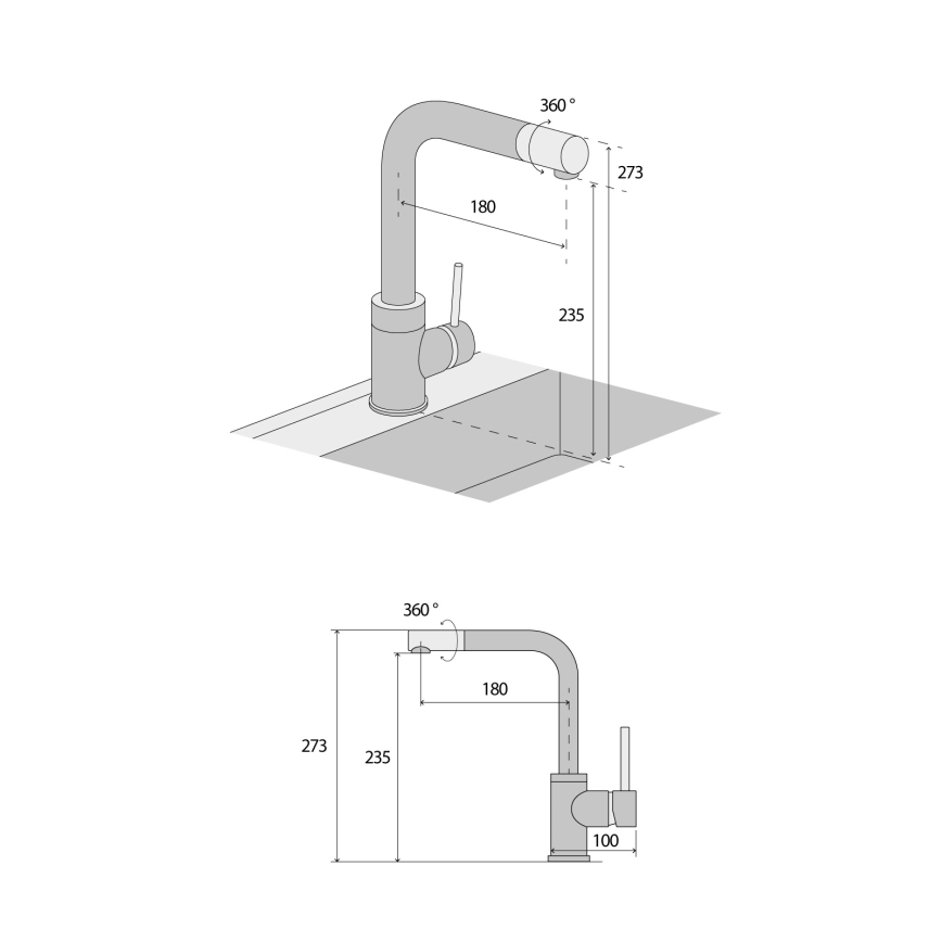 Concept BDG4327BE - izlietnes jaucējkrāns 27,3 cm granīts/bēšs