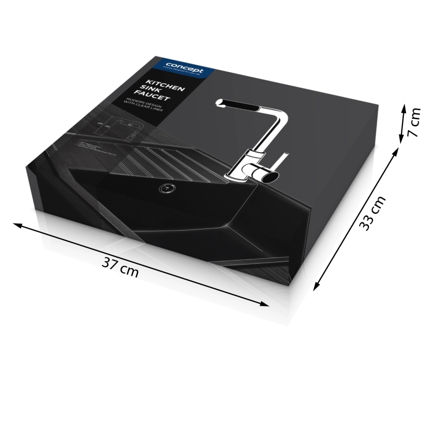 Concept BDG4527DG - Izlietnes jaucējkrāns ar izvelkamu izsmidzinātāju 26,9 cm, granīts/tumši pelēks