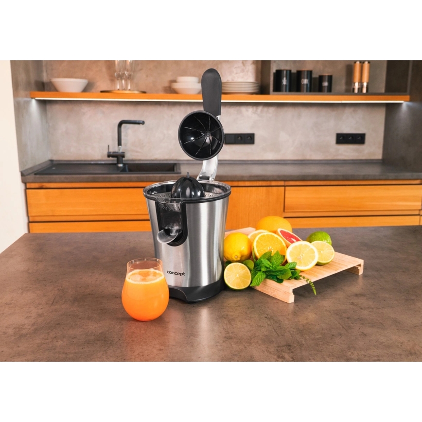Concept CE3520 - Nerūsējošā tērauda sviras citrusaugļu sulu spiede 0,75 l 160W/230V