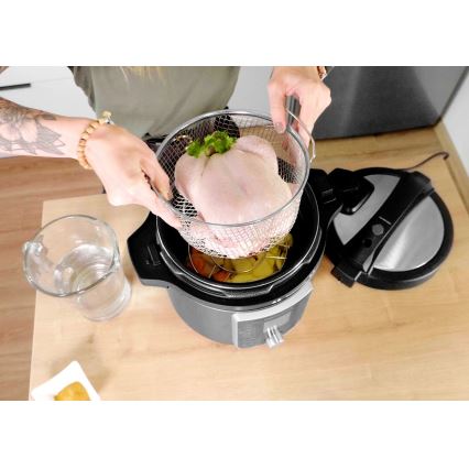 Concept CK8000 - Multifunkcionāla elektriskā spiedkanna un karstgaisa fritēze 5,6 l 11 vienā 1500W/230V melna