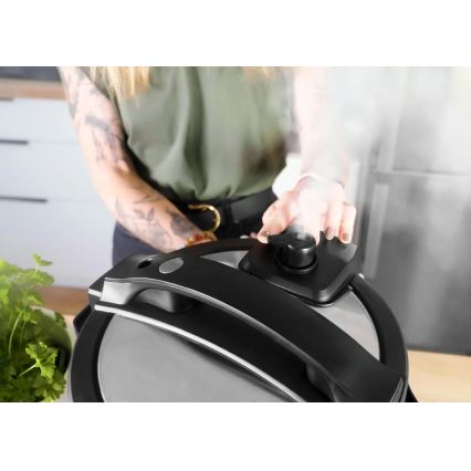 Concept CK8000 - Multifunkcionāla elektriskā spiedkanna un karstgaisa fritēze 5,6 l 11 vienā 1500W/230V melna