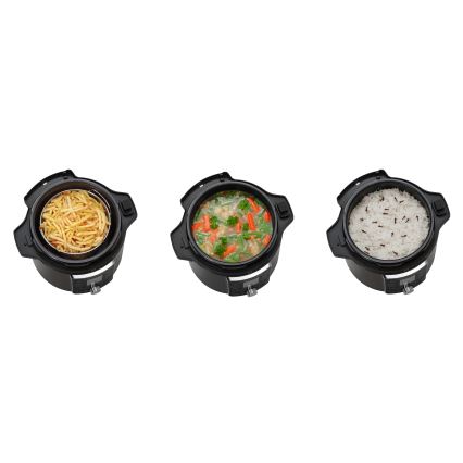 Concept CK8000 - Multifunkcionāla elektriskā spiedkanna un karstgaisa fritēze 5,6 l 11 vienā 1500W/230V melna