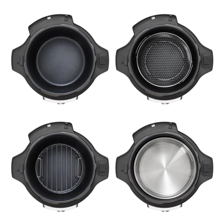 Concept CK8000 - Multifunkcionāla elektriskā spiedkanna un karstgaisa fritēze 5,6 l 11 vienā 1500W/230V melna