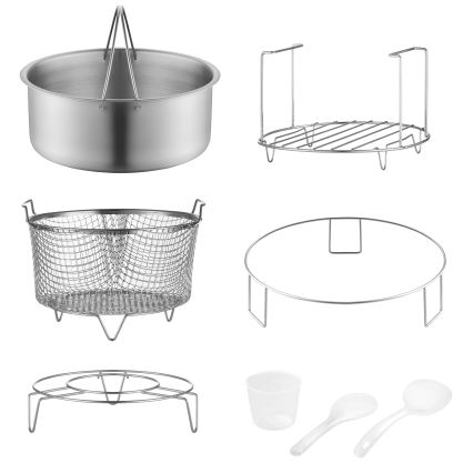 Concept CK8000 - Multifunkcionāla elektriskā spiedkanna un karstgaisa fritēze 5,6 l 11 vienā 1500W/230V melna