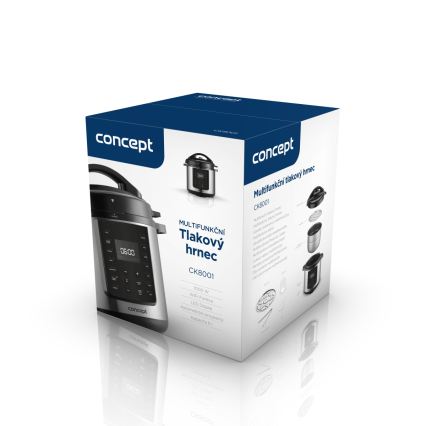 Concept CK8001 - Multifunkcionāls elektriskais spiedkatls 5,6 l 1000W/230V Wi-Fi nerūsējošais tērauds
