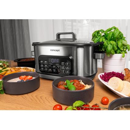 Concept CK9000 - Daudzfunkcionāls elektriskais katls 6 l, 10 funkciju 1 ierīcē, 1250W/230V, nerūsējošā tērauda