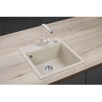 Concept DG00C50BE - Virtuves izlietne CUBIS 49x51 cm granīts/bēšs