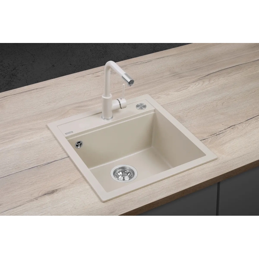 Concept DG00C50BE - Virtuves izlietne CUBIS 49x51 cm granīts/bēšs