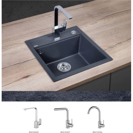 Concept DG00C50DG - Virtuves izlietne CUBIS 49x51 cm granīta/ tumši pelēka
