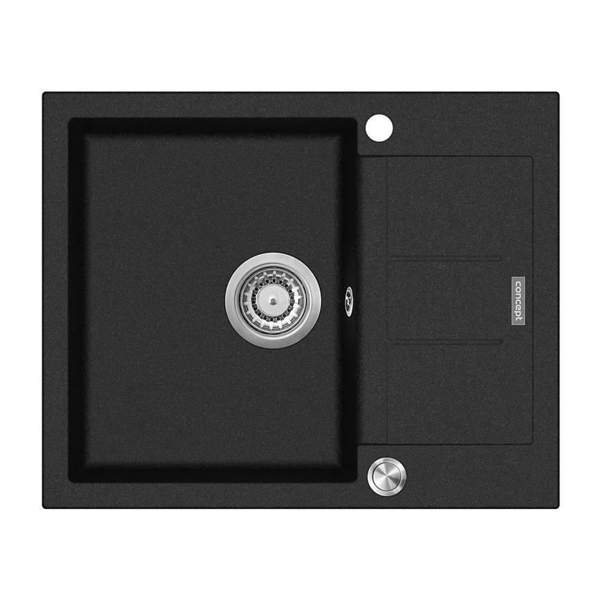 Concept DG05C45BC - Virtuves izlietne CUBIS 50x62 cm granīts/melns