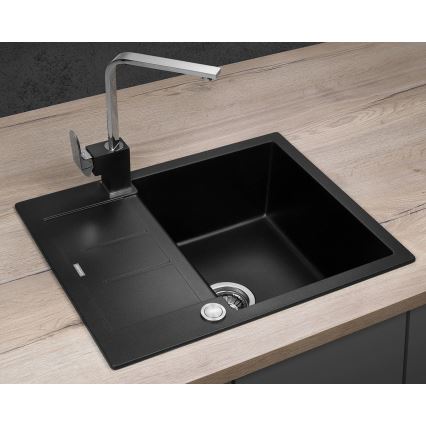 Concept DG05C45BC - Virtuves izlietne CUBIS 50x62 cm granīts/melns