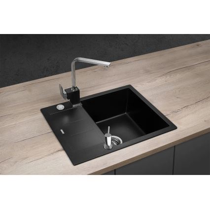 Concept DG05C45BC - Virtuves izlietne CUBIS 50x62 cm granīts/melns