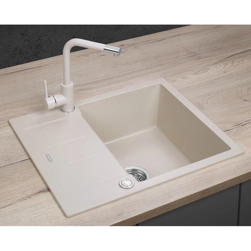 Concept DG05C45BE - Virtuves izlietne CUBIS 50x62 cm granīts/bēšs