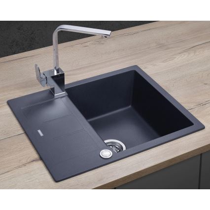 Concept DG05C45DG - Virtuves izlietne CUBIS 50x62 cm granīta/tumši pelēka