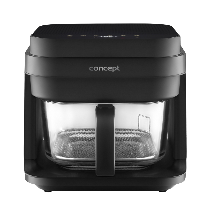 Concept FR5500 - Karstā gaisa fritēšanas ierīce GLASS & FAST 5,5 l 1200W/230V melna