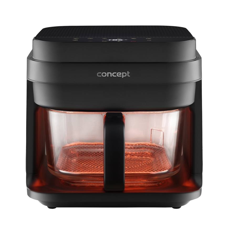 Concept FR5500 - Karstā gaisa fritēšanas ierīce GLASS & FAST 5,5 l 1200W/230V melna