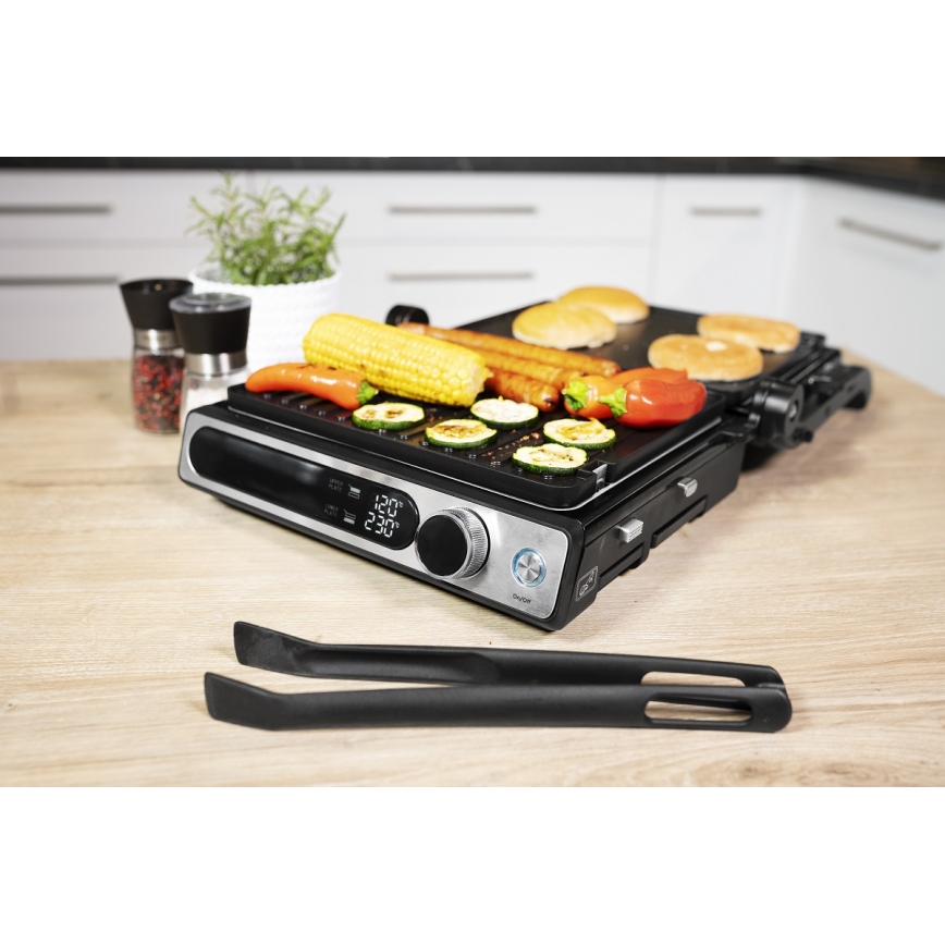 Concept ge3500 - Kontaktgrils ar temperatūras sensoru 2000W/230V melns