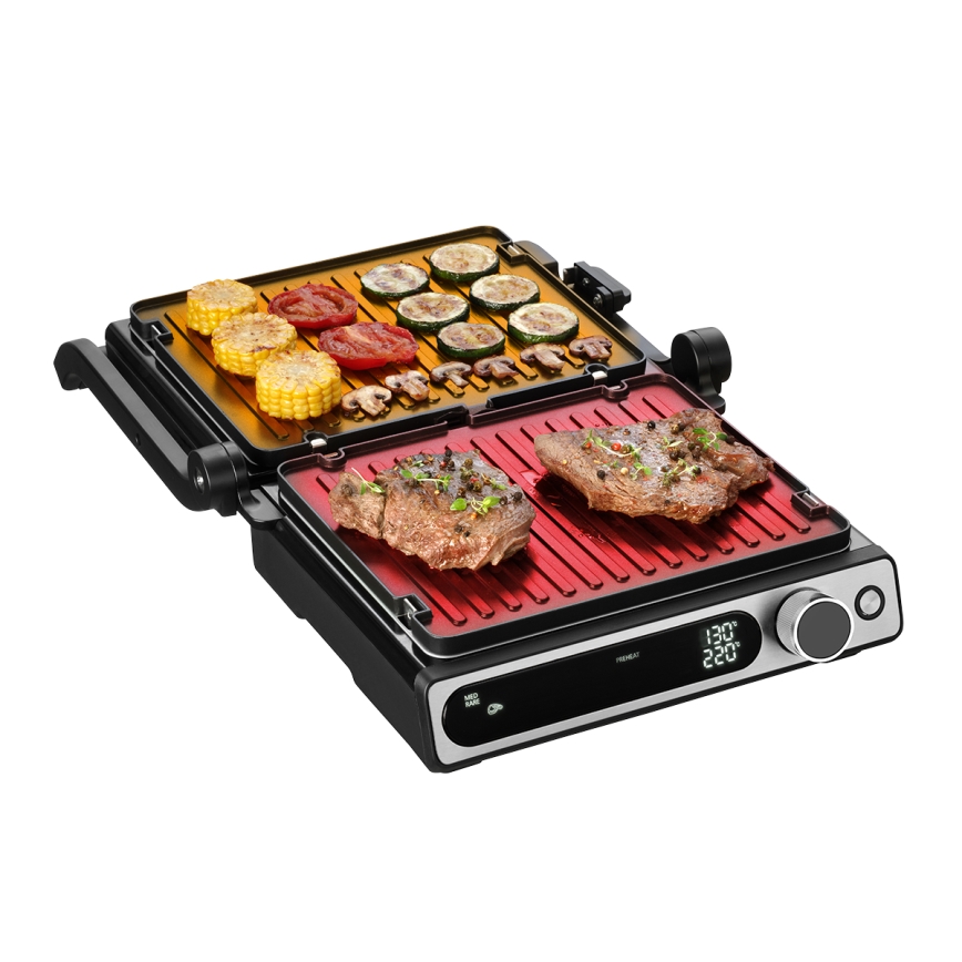 Concept ge3500 - Kontaktgrils ar temperatūras zondi 2000W/230V melna