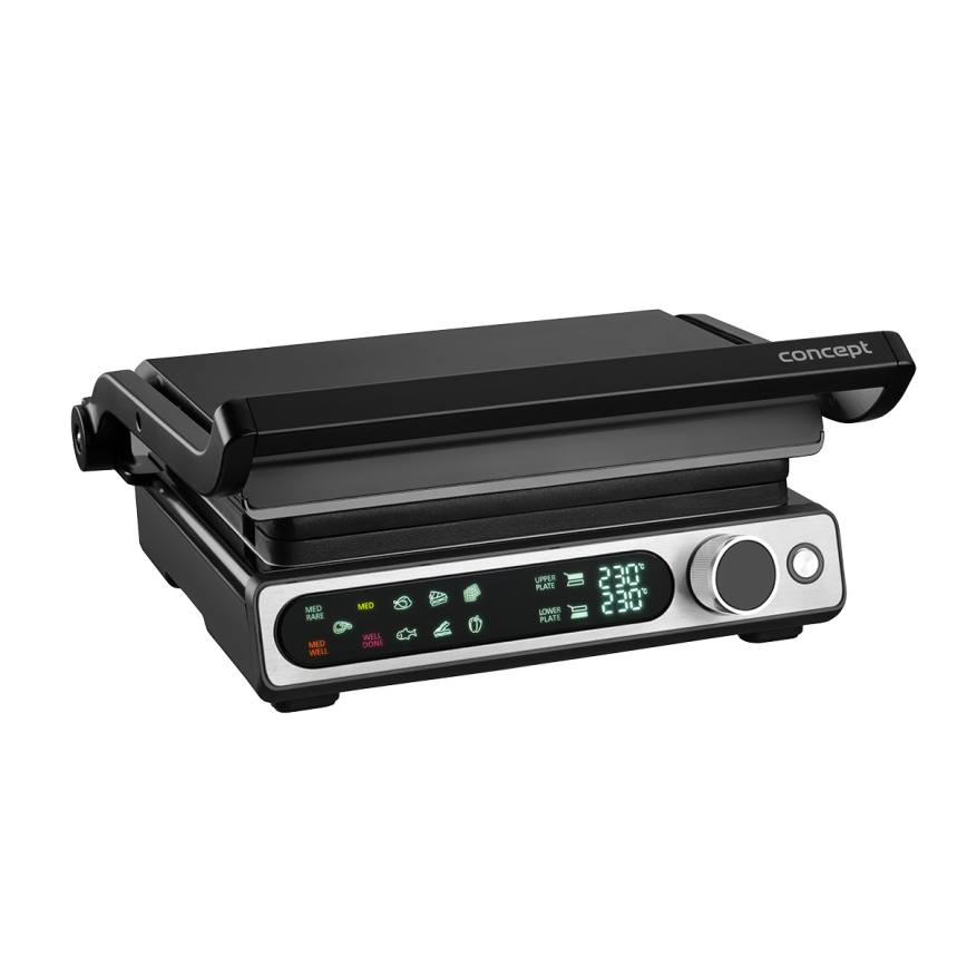 Concept ge3500 - Kontaktgrils ar temperatūras zondi 2000W/230V melna