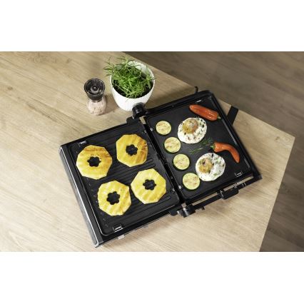 Concept ge3550 - Kontaktgrils ar temperatūras sensoru 2000W/230V melns