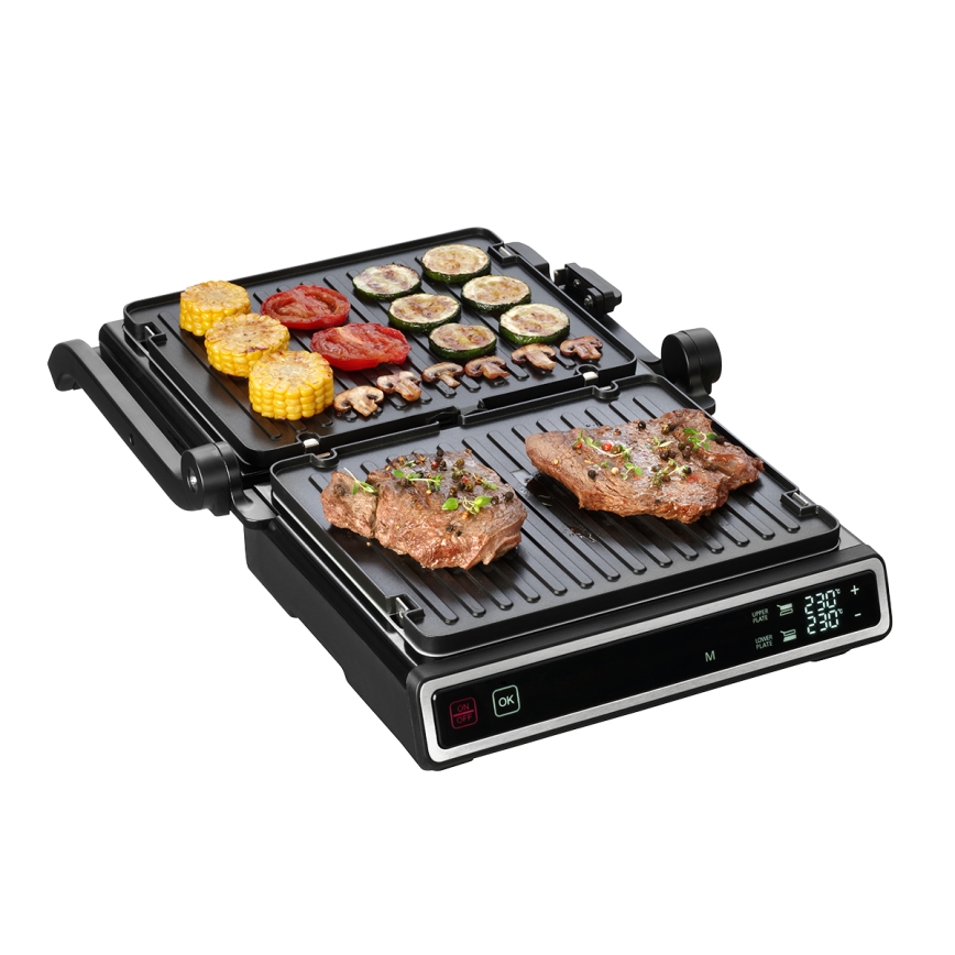Concept ge3550 - Kontaktgrils ar temperatūras zondi 2000W/230V melna