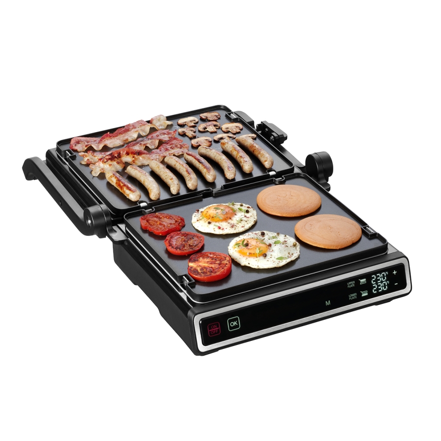 Concept ge3550 - Kontaktgrils ar temperatūras zondi 2000W/230V melna