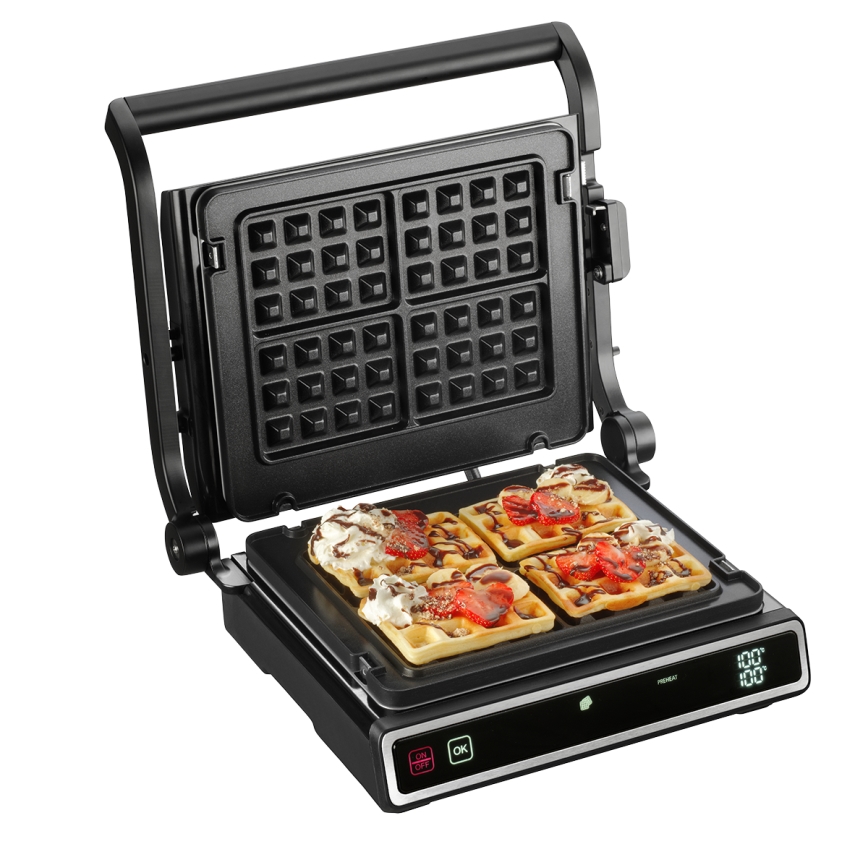 Concept ge3550 - Kontaktgrils ar temperatūras zondi 2000W/230V melna