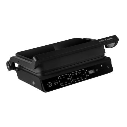 Concept ge3600 - Kontaktgrils ar temperatūras sensoru GLASS 2000W/230V melns