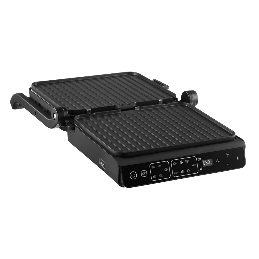 Concept ge3600 - Kontaktgrils ar temperatūras zondi GLASS 2000W/230V melna
