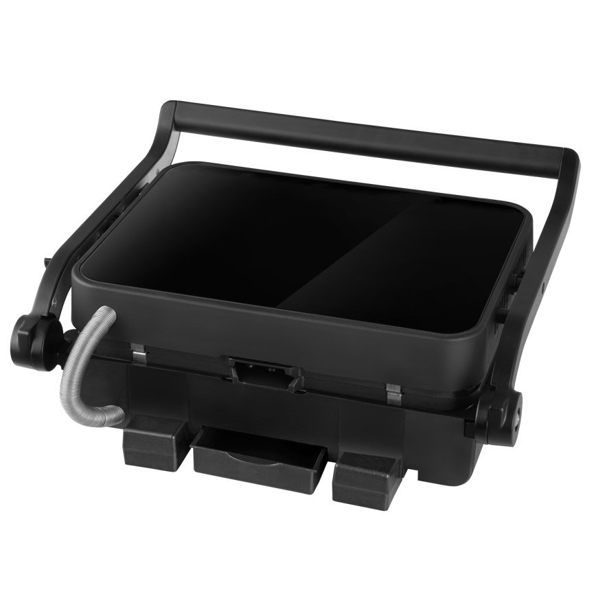 Concept ge3600 - Kontaktgrils ar temperatūras zondi GLASS 2000W/230V melna