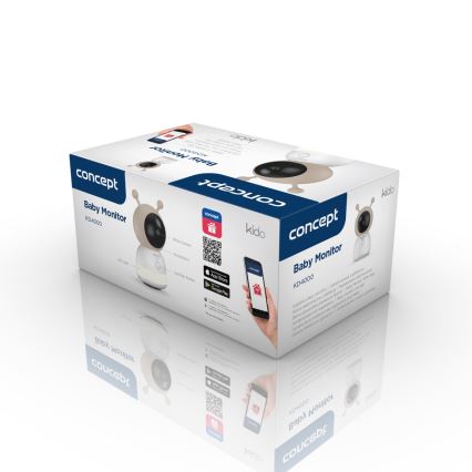 Concept KD4000 - Viedais bērnu monitors ar kustību sensoru SMART KIDO 4,5W/230V Wi-Fi bēšs
