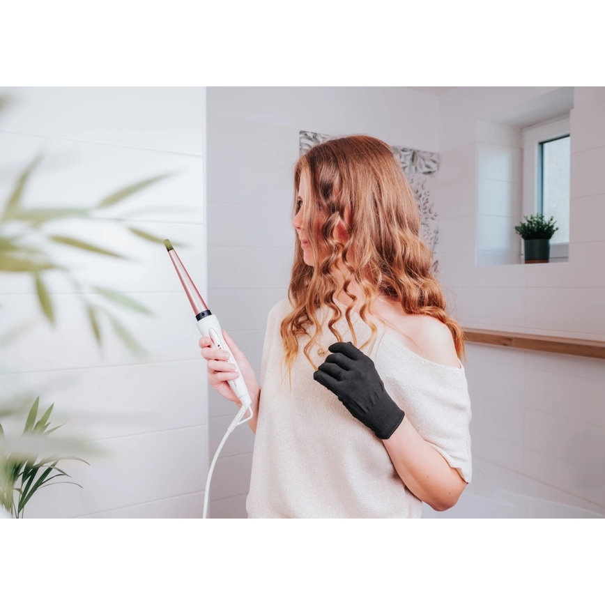 Concept KK2125 - Koniskā matu lokšķere GLAM STYLE 42W/230V balta/rozā zelts