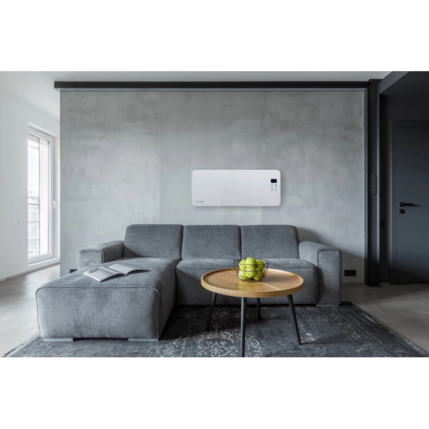 Concept KS4000 - elektriskais tiešsildītājs/konvektors 1000/2000 W, IP24, balts, ar tālvadības pulti