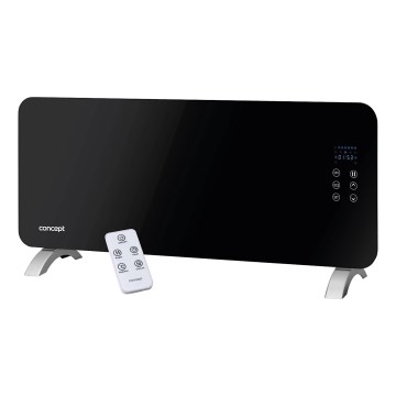 Concept KS4010 - Elektriskais tiešais sildītājs/konvektors 1000/2000W IP24 melns, ar tālvadības pulti