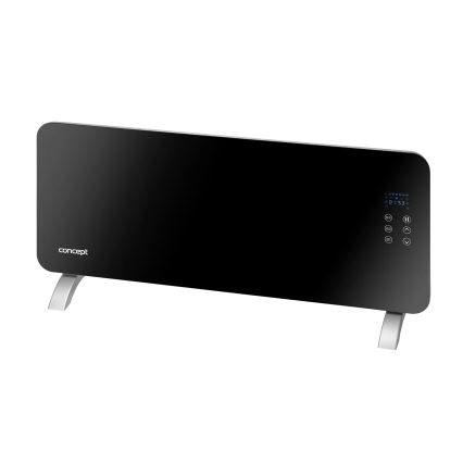 Concept KS4010 - Elektriskais tiešais sildītājs/konvektors 1000/2000W IP24 melns, ar tālvadības pulti