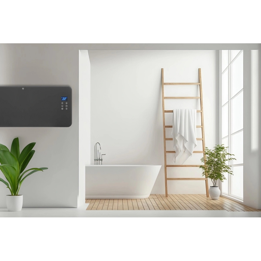 Concept KS4100 - Viedais elektriskais tiešsildītājs/konvektors 1000/2000 W Wi‑Fi IP24, pelēks
