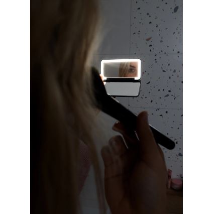Concept KZ2020 - LED Kabatas kosmētiskais spogulis PERFECT SKIN LED/1,5W/5V 4500-5500K 300 mAh melns