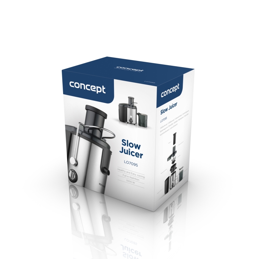 Concept LO7095 - Centrifūgas sulu spiede 1000W/230V melna/nerūsējošais tērauds