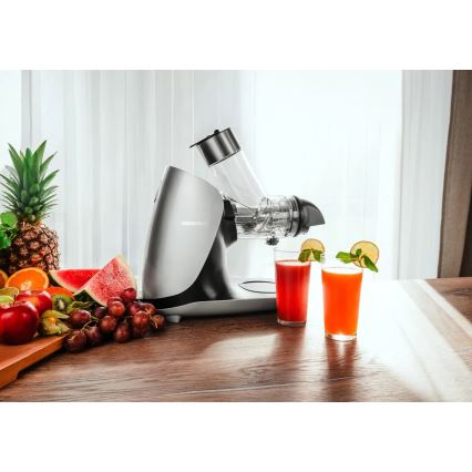 Concept LO7250 - Horizontālais skrūvveida sulu spiede 200W/230V melna/nerūsējošā tērauda