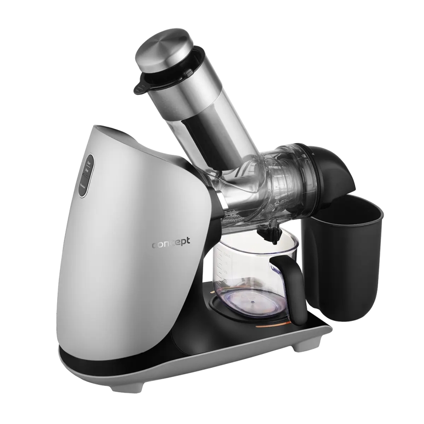 Concept LO7250 - Horizontālais skrūvveida sulu spiede 200W/230V melna/nerūsējošā tērauda