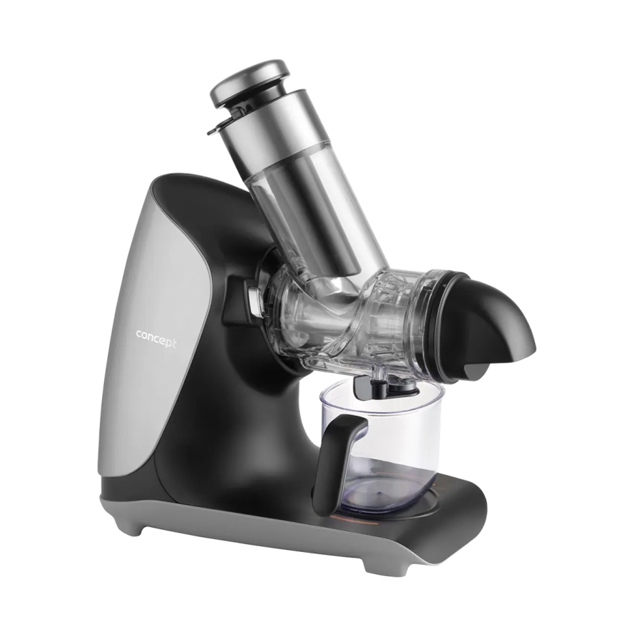 Concept LO7250 - Horizontālais skrūvveida sulu spiede 200W/230V melna/nerūsējošā tērauda