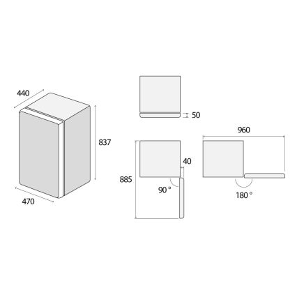 Concept LTR3047whN - Retro ledusskapis 93 l balts