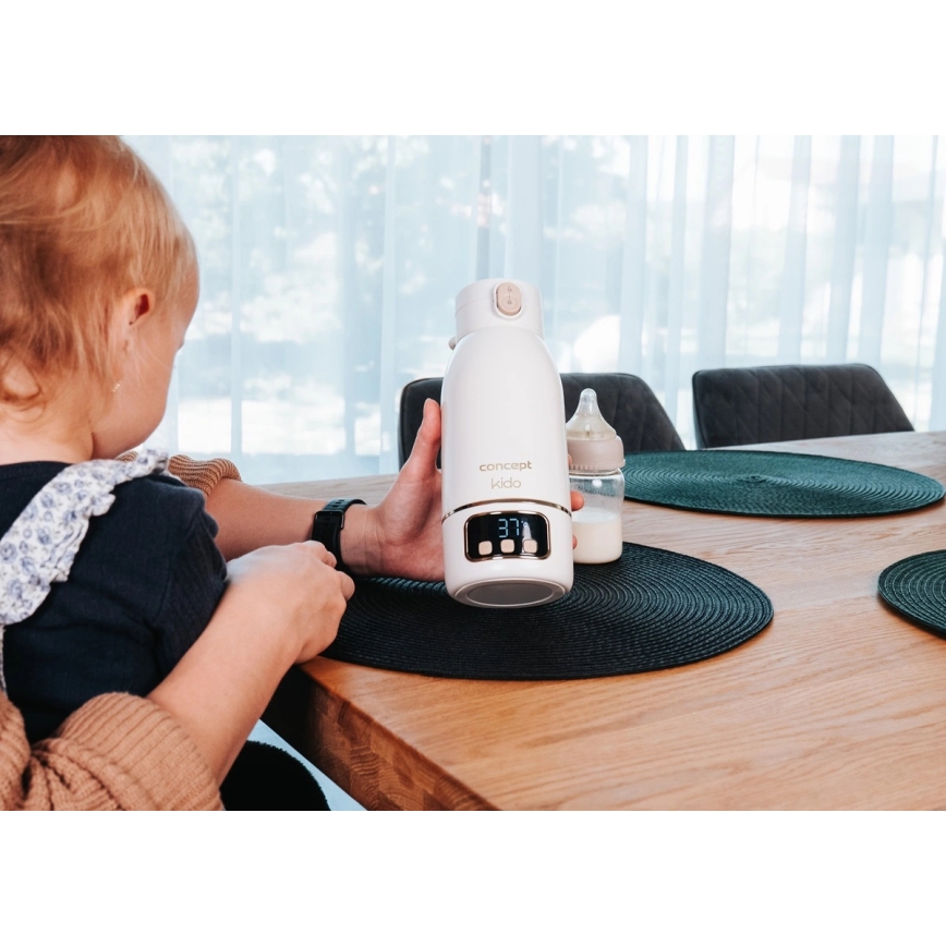 Concept OC4000 - Portatīvais ūdens un piena sildītājs KIDO 500 ml 36W/7,4V 5000 mAh bēšs