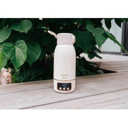 Concept OC4000 - Portatīvais ūdens un piena sildītājs KIDO 500 ml 36W/7,4V 5000 mAh bēšs