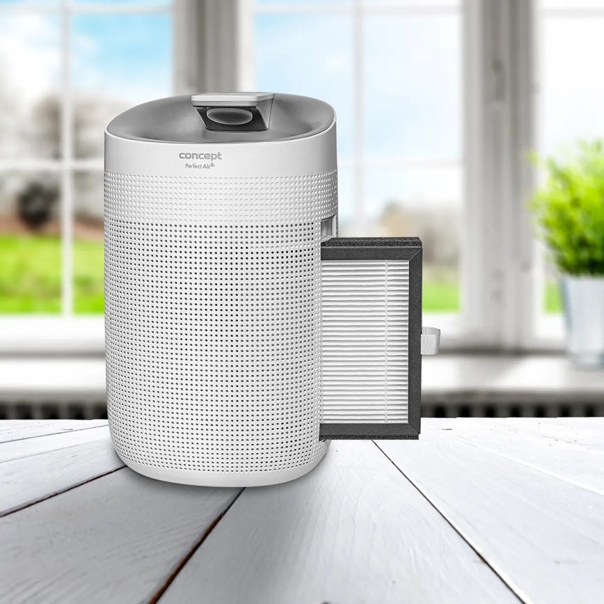 Concept OV1200 - mitruma nosūcējs un gaisa attīrītājs PERFECT AIR 1 l 45W/230V balts