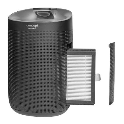 Concept OV1210 - Gaisa mitruma noņēmējs un gaisa attīrītājs PERFECT AIR 1 l 45W/230V melns