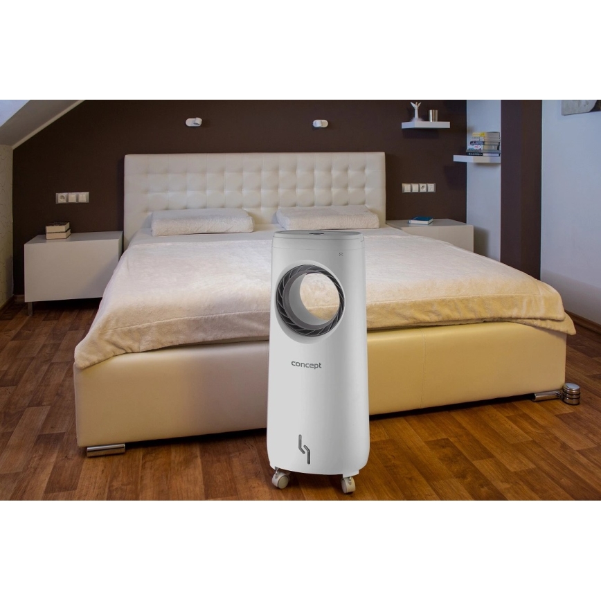 Concept OV5220 - Multifunkcionāls mobilais gaisa dzesētājs 4 vienā 5 l 80W/230V balts + tālvadības pults